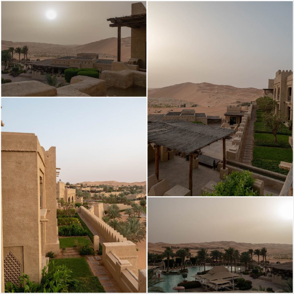 différentes vues de l'hôtel Qsar Al Sarab