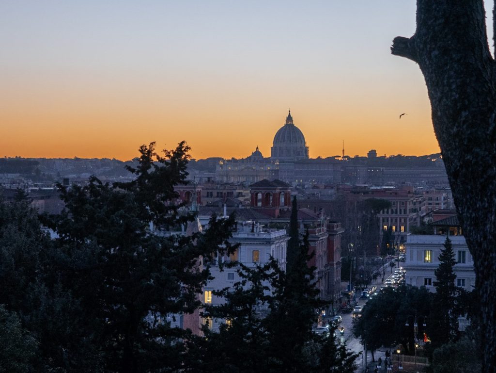 voir le sunset depuis le Pincio à Rome, incontournable