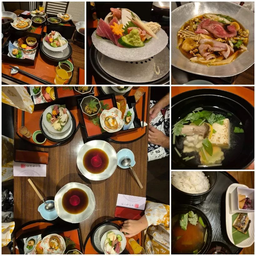 repas kaiseki dans un ryokan au japon